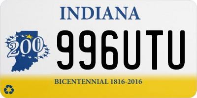 IN license plate 996UTU