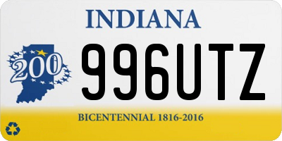 IN license plate 996UTZ