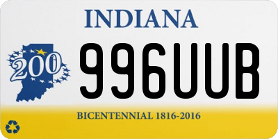 IN license plate 996UUB