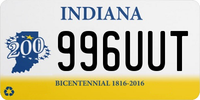 IN license plate 996UUT