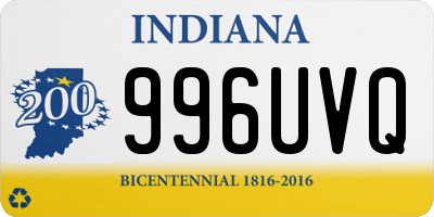 IN license plate 996UVQ