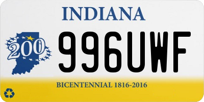 IN license plate 996UWF