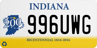 IN license plate 996UWG