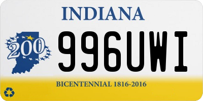 IN license plate 996UWI