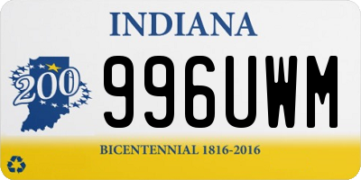 IN license plate 996UWM