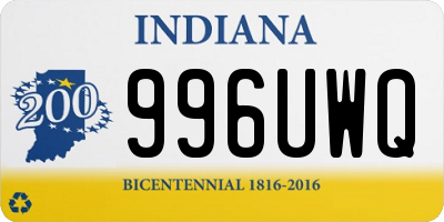 IN license plate 996UWQ