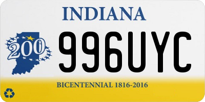 IN license plate 996UYC