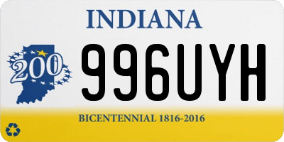 IN license plate 996UYH