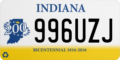 IN license plate 996UZJ