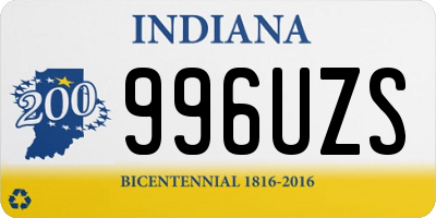 IN license plate 996UZS