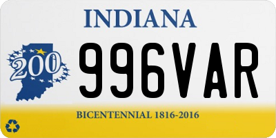 IN license plate 996VAR