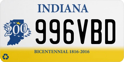 IN license plate 996VBD