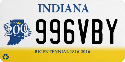 IN license plate 996VBY