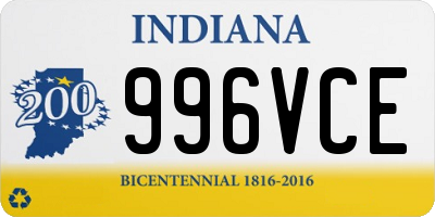 IN license plate 996VCE