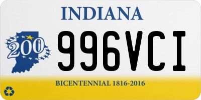 IN license plate 996VCI