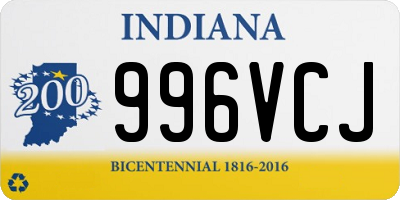 IN license plate 996VCJ