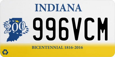 IN license plate 996VCM