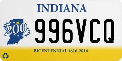 IN license plate 996VCQ
