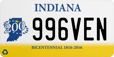 IN license plate 996VEN