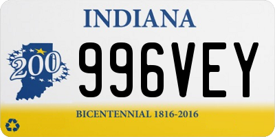 IN license plate 996VEY