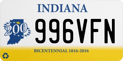 IN license plate 996VFN