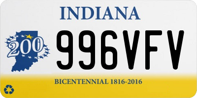 IN license plate 996VFV