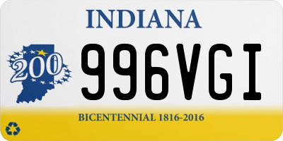 IN license plate 996VGI