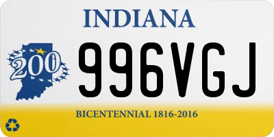 IN license plate 996VGJ