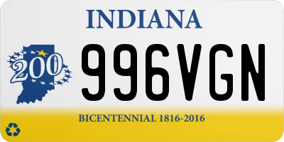 IN license plate 996VGN