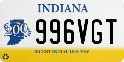 IN license plate 996VGT