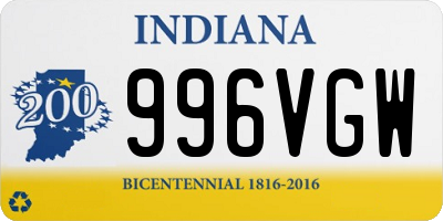 IN license plate 996VGW