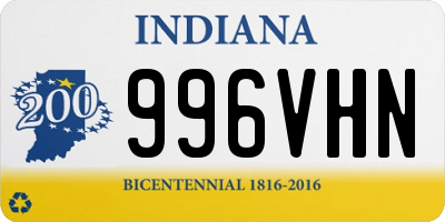 IN license plate 996VHN