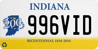 IN license plate 996VID