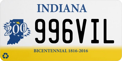 IN license plate 996VIL