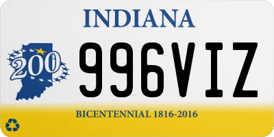 IN license plate 996VIZ