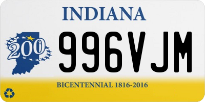 IN license plate 996VJM