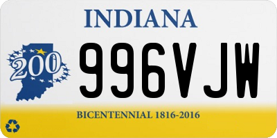 IN license plate 996VJW