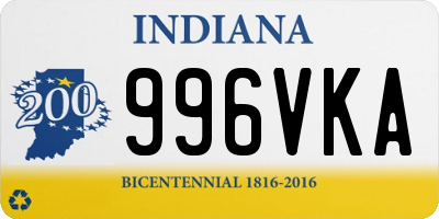 IN license plate 996VKA