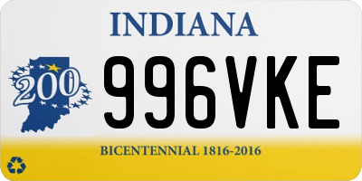 IN license plate 996VKE