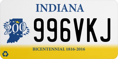 IN license plate 996VKJ