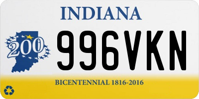 IN license plate 996VKN