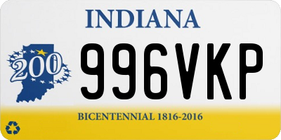 IN license plate 996VKP