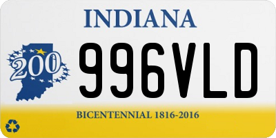 IN license plate 996VLD