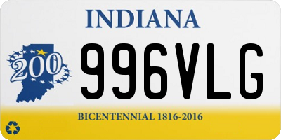 IN license plate 996VLG