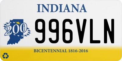 IN license plate 996VLN