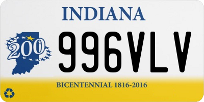 IN license plate 996VLV