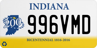 IN license plate 996VMD