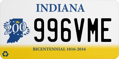 IN license plate 996VME