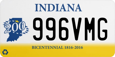 IN license plate 996VMG