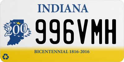 IN license plate 996VMH